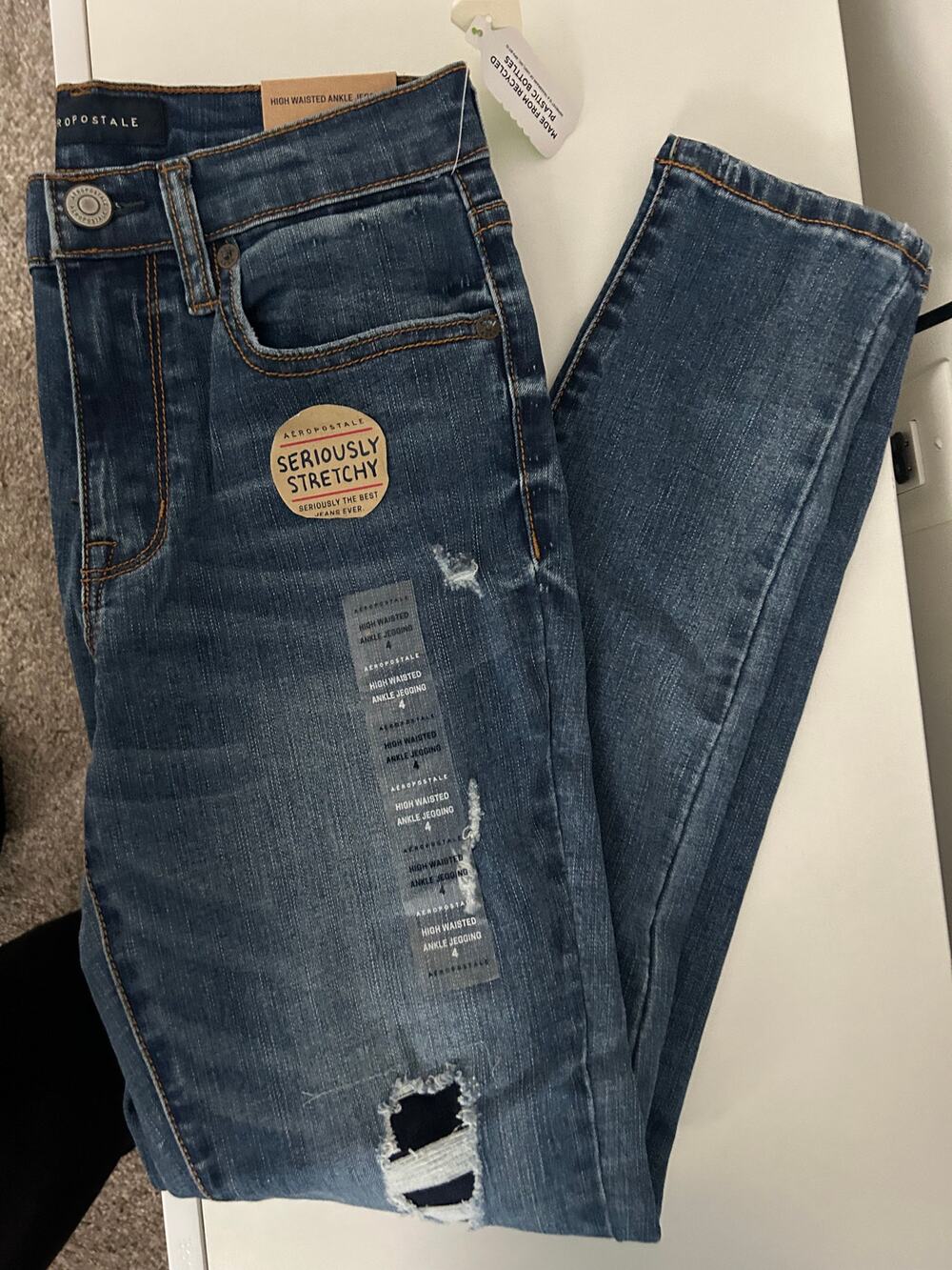 Aeropostale High Waisted Angle Jeggings Skinny Jeans *size 4*